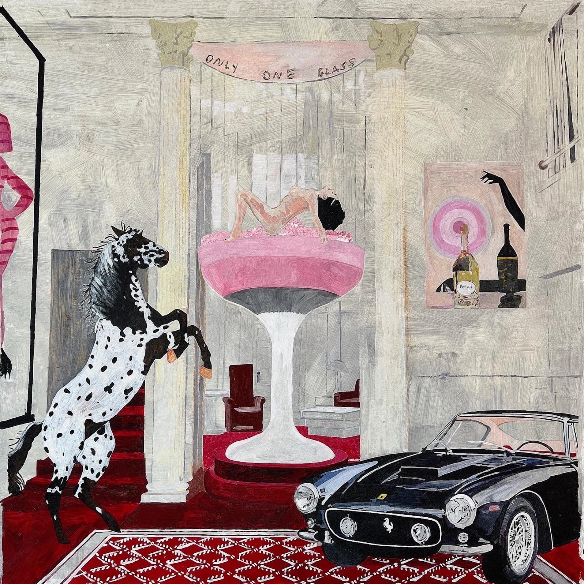 "Only One Glass" painting