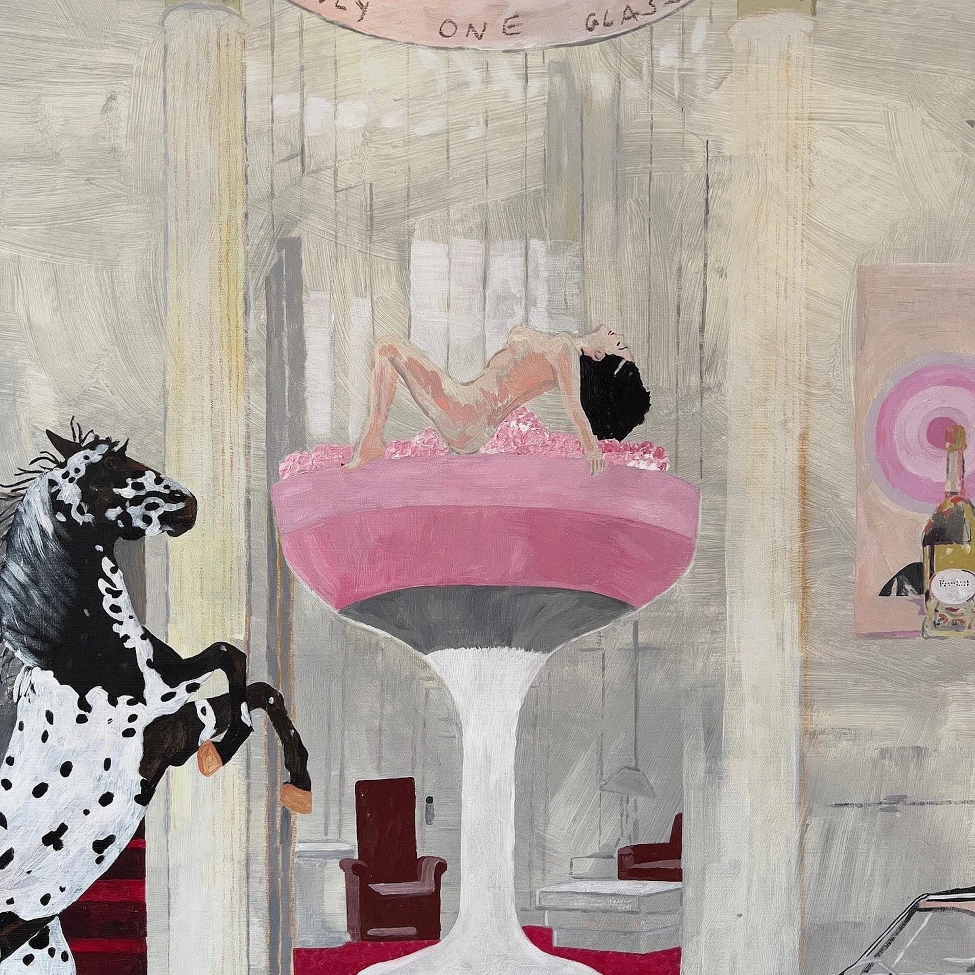 "Only One Glass" painting