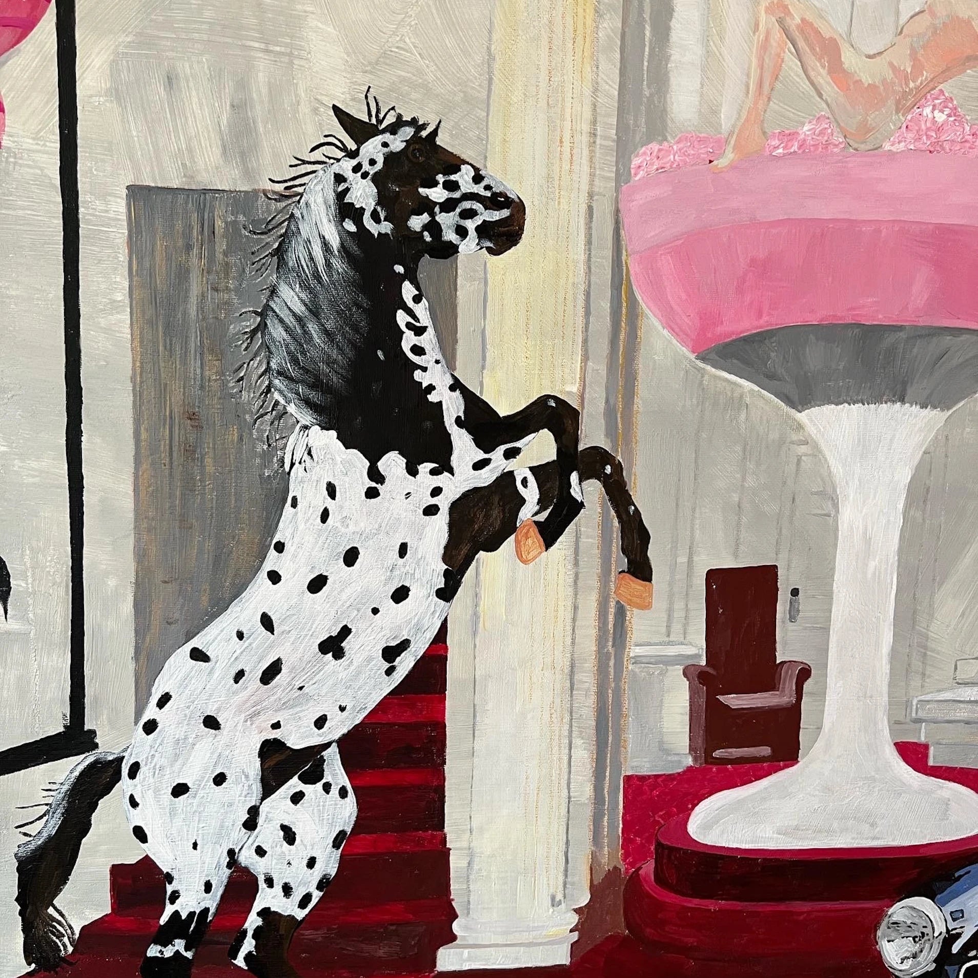 "Only One Glass" painting