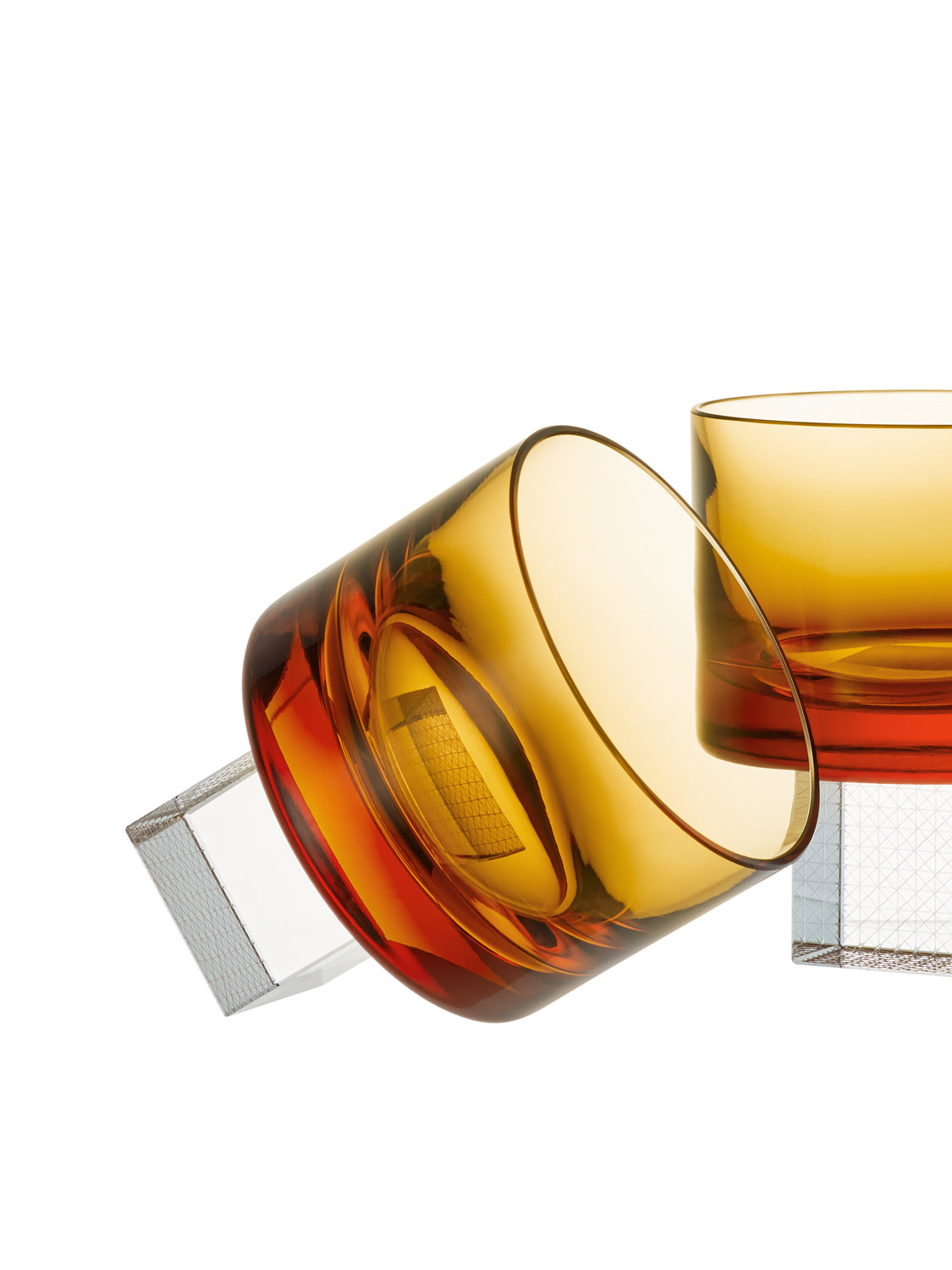 Amber Whiskey Cube glasses