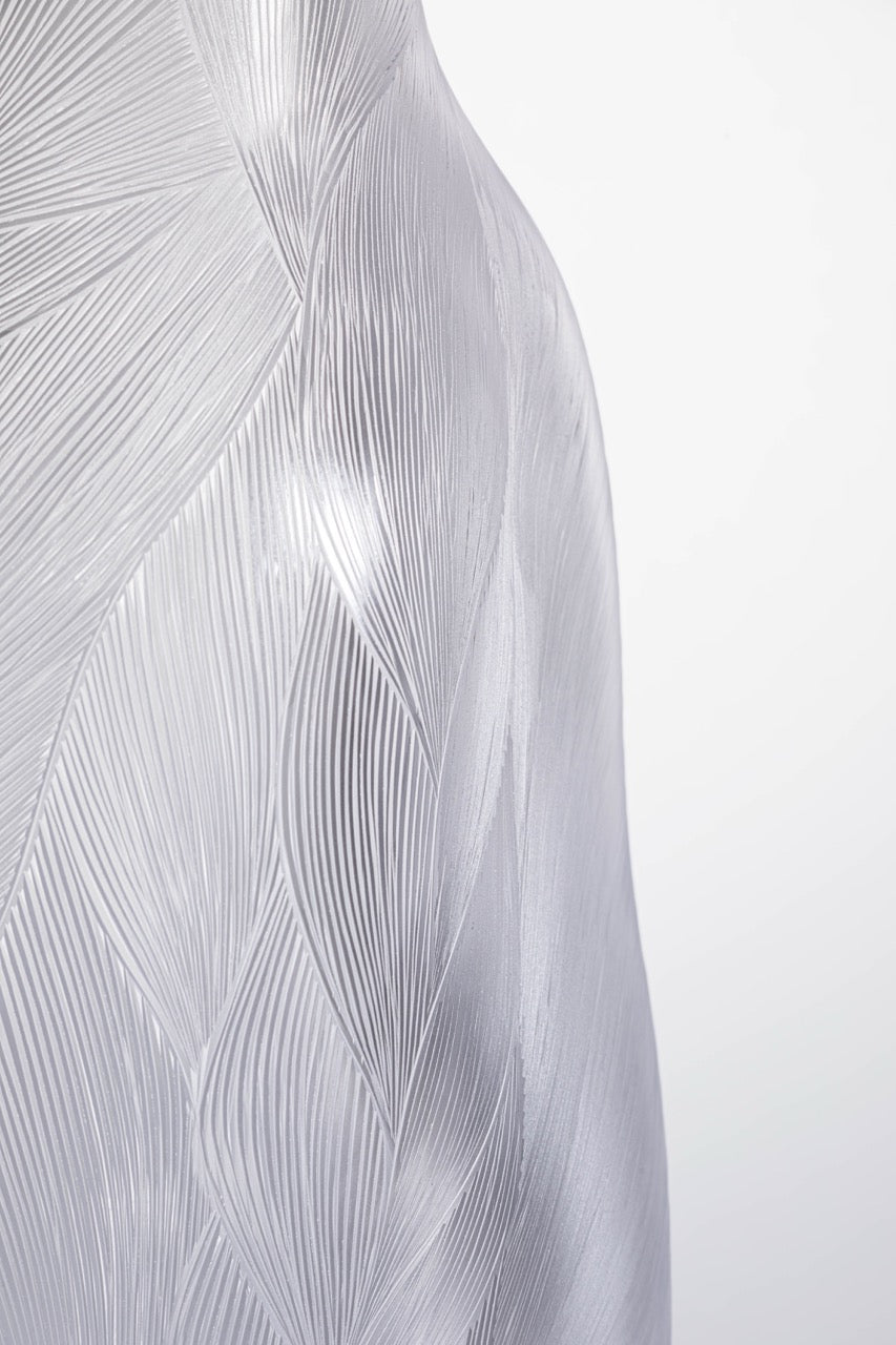 Traces váza 35 cm čirá