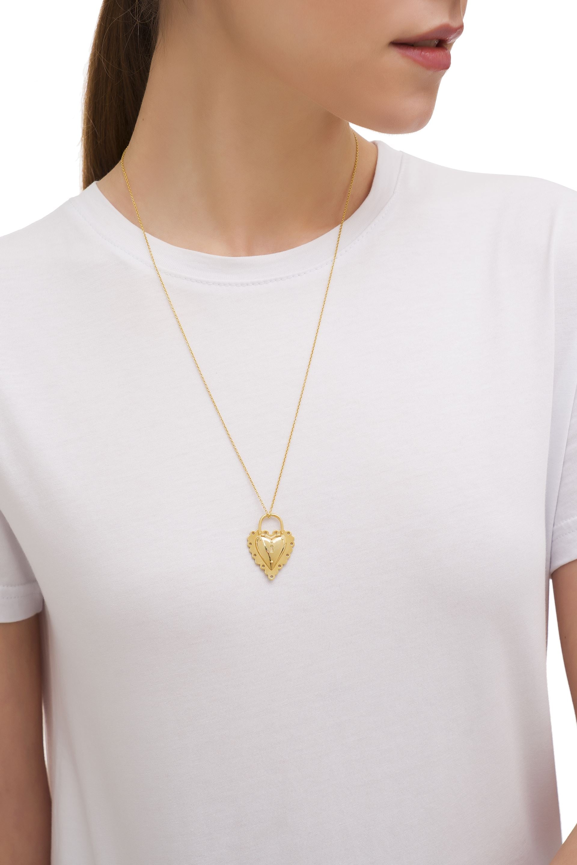 Open Heart Gold Plated Pendant