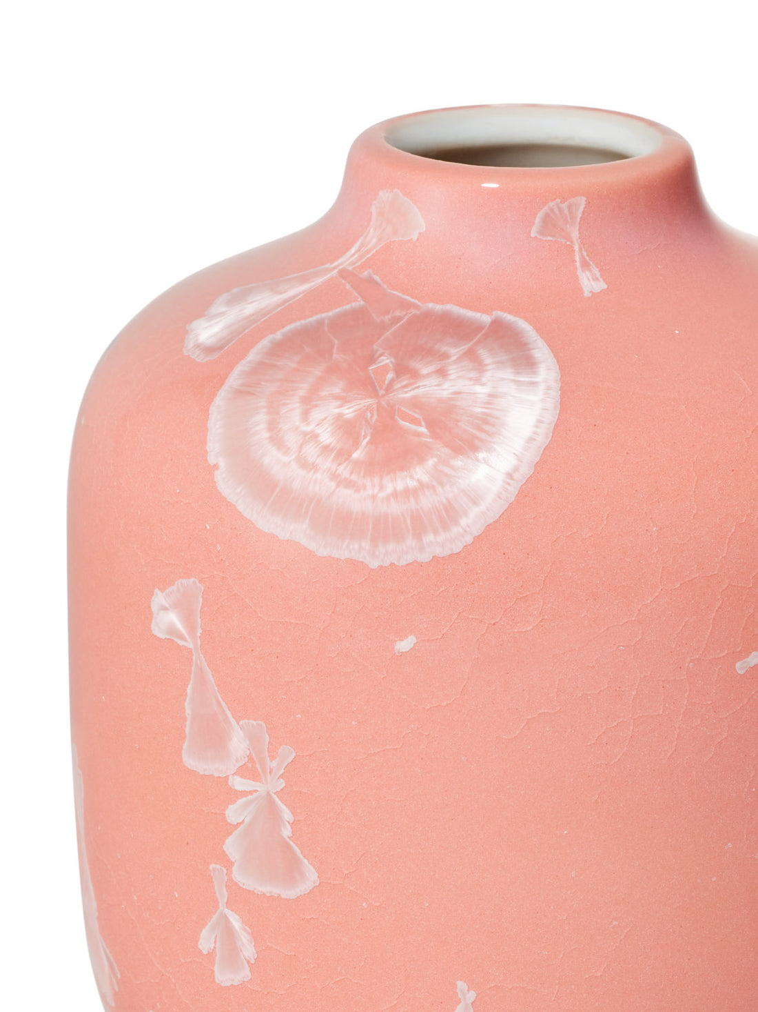 Crystalline I vase salmon pink
