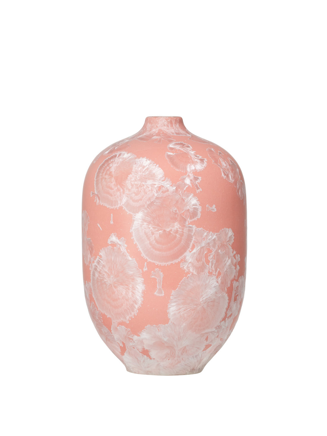 Crystalline vase II salmon pink