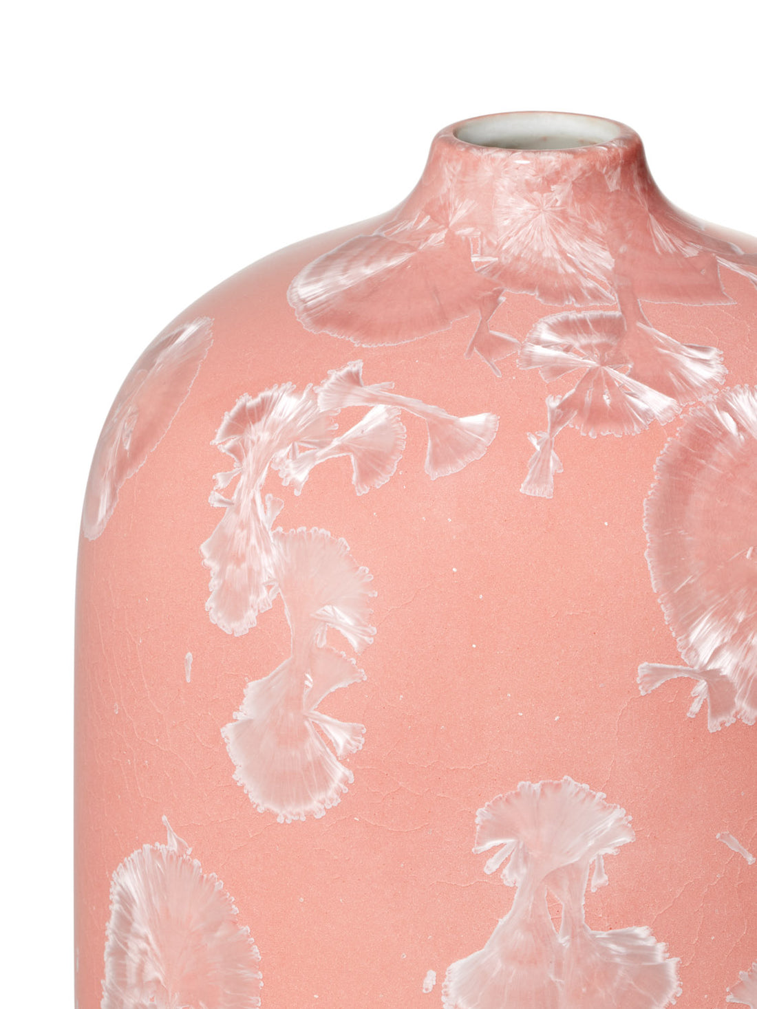 Crystalline vase II salmon pink