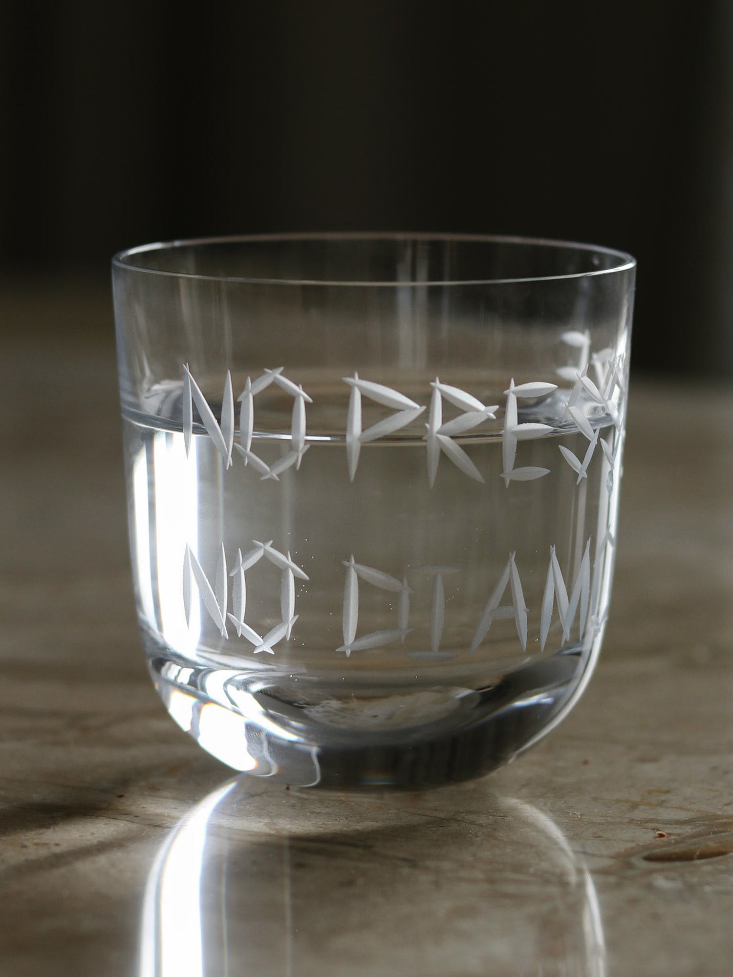 No Pressure No Diamonds glass