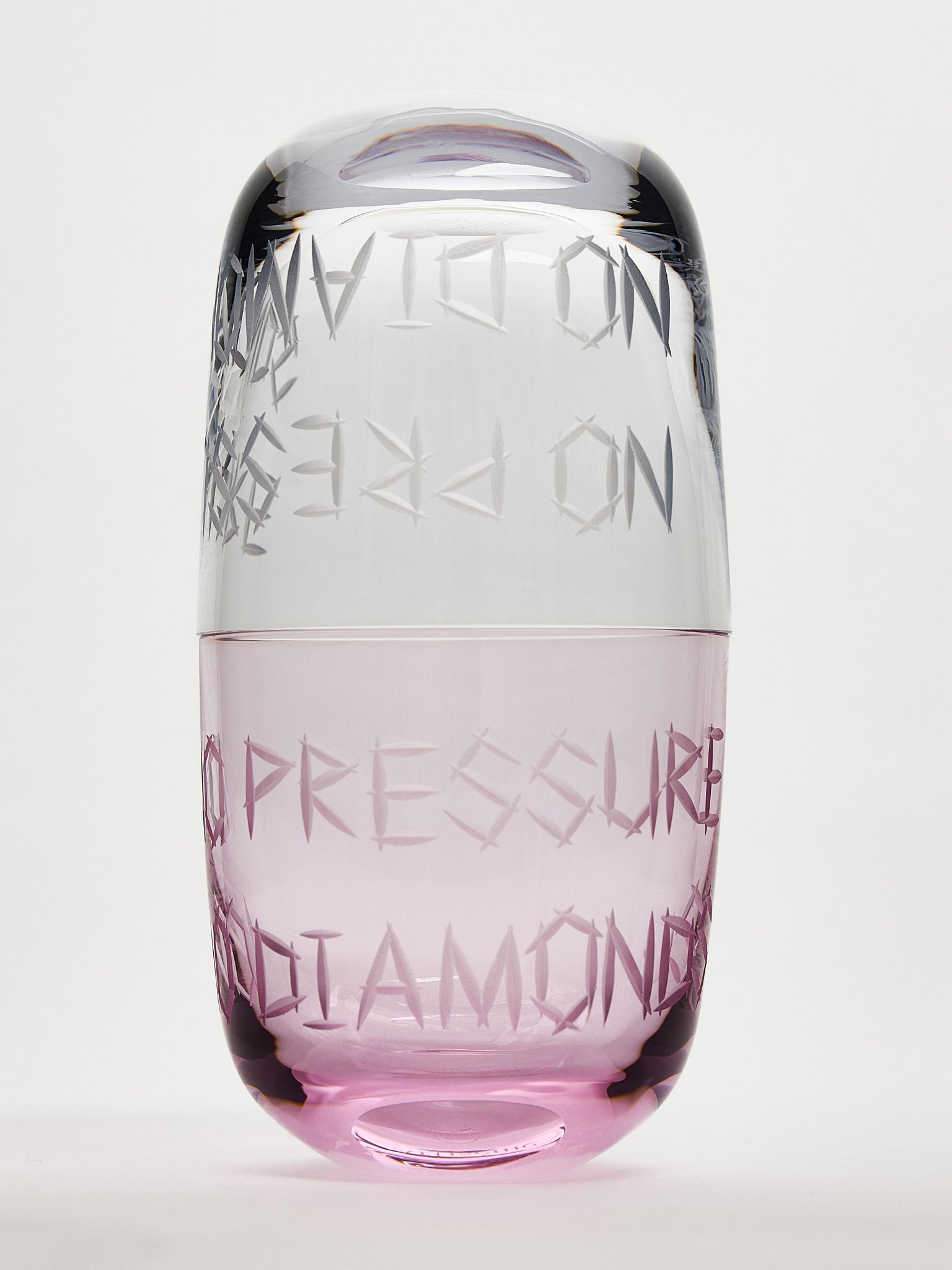 No Pressure No Diamonds glass
