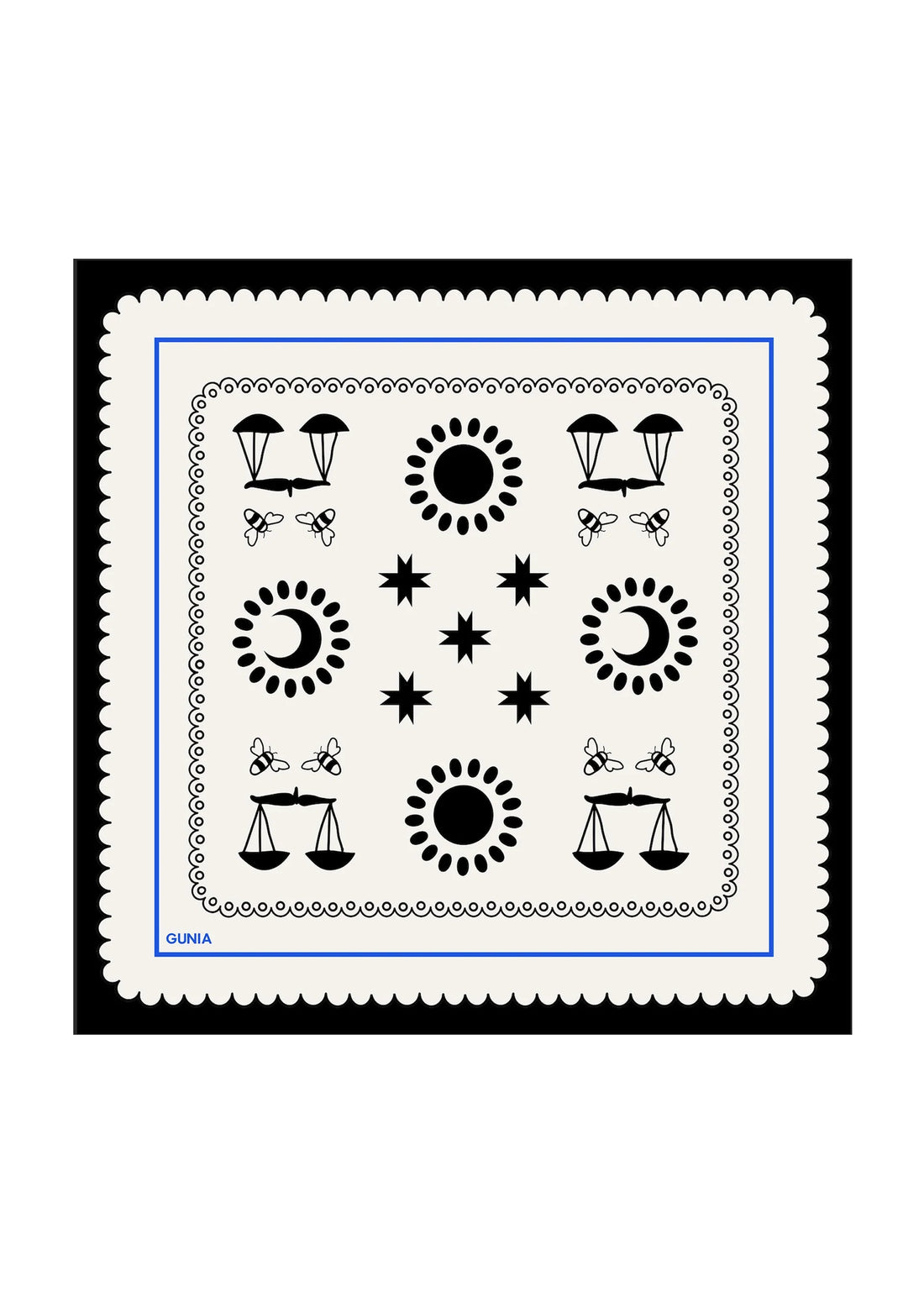 Celestial silk headscarf 