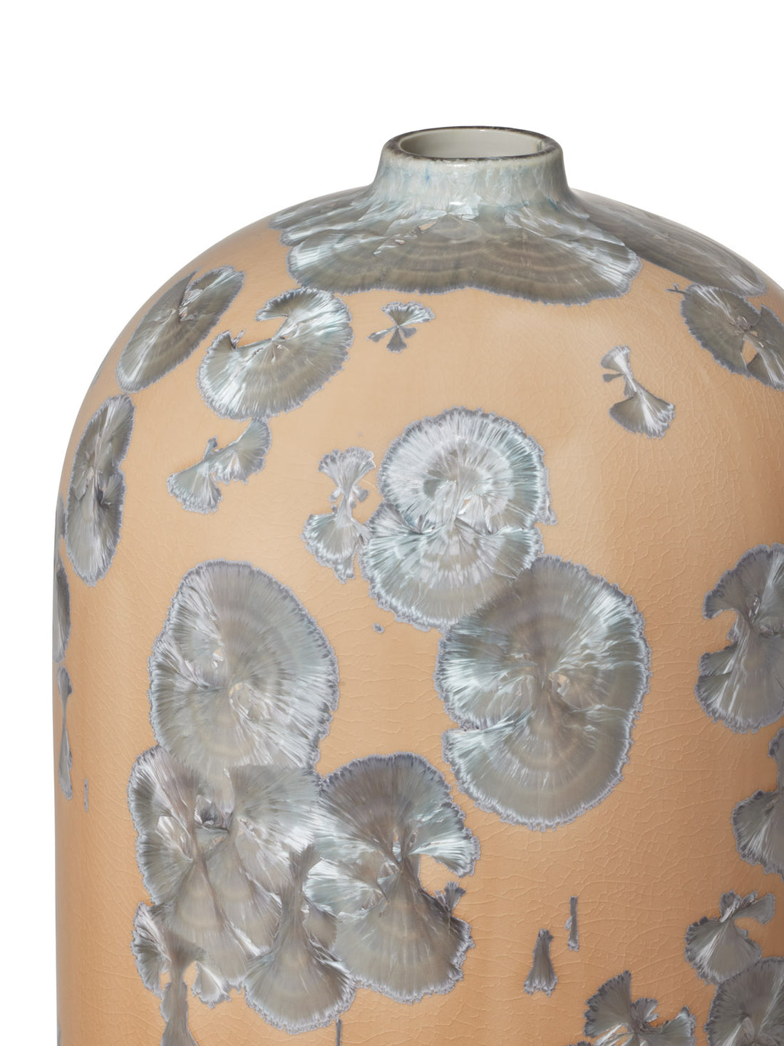Crystalline vase beige
