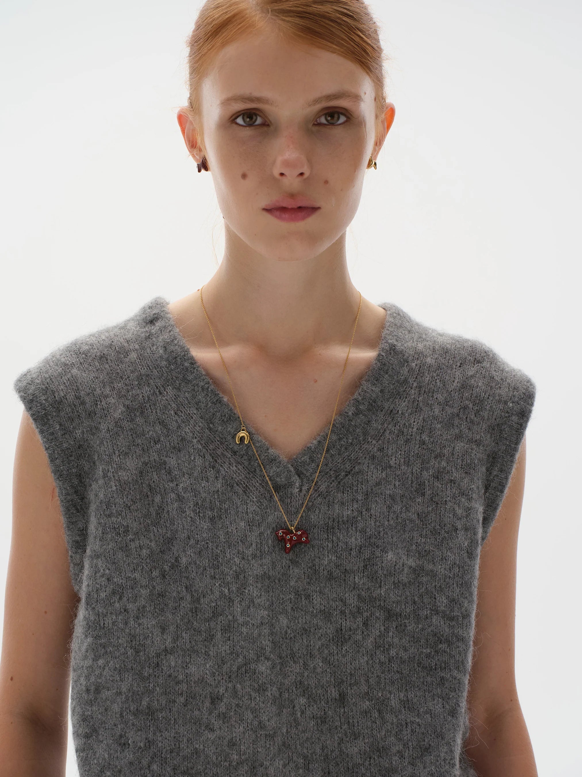 Konyk earrings gold-plated and enamel