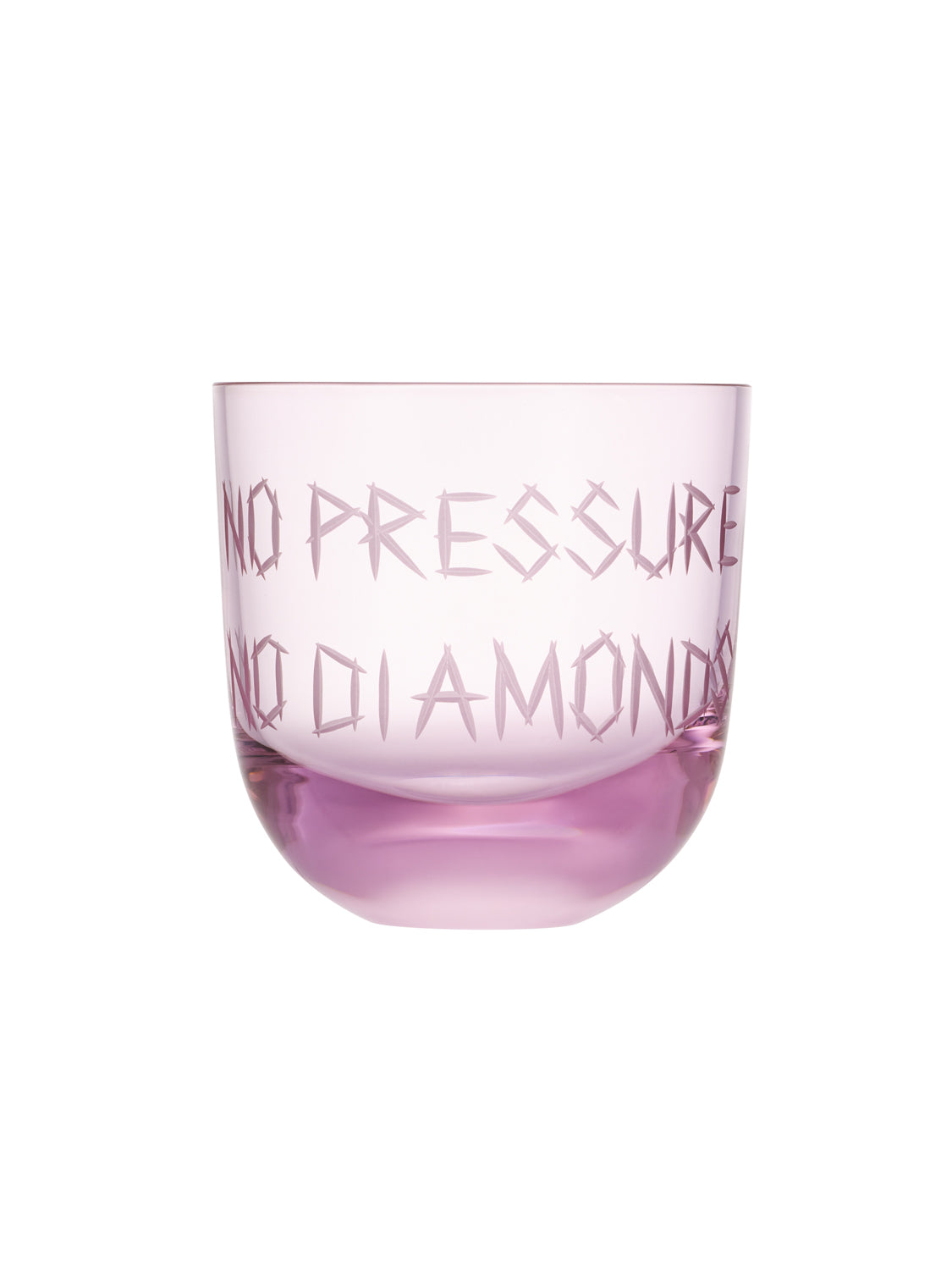 No Pressure No Diamonds glass