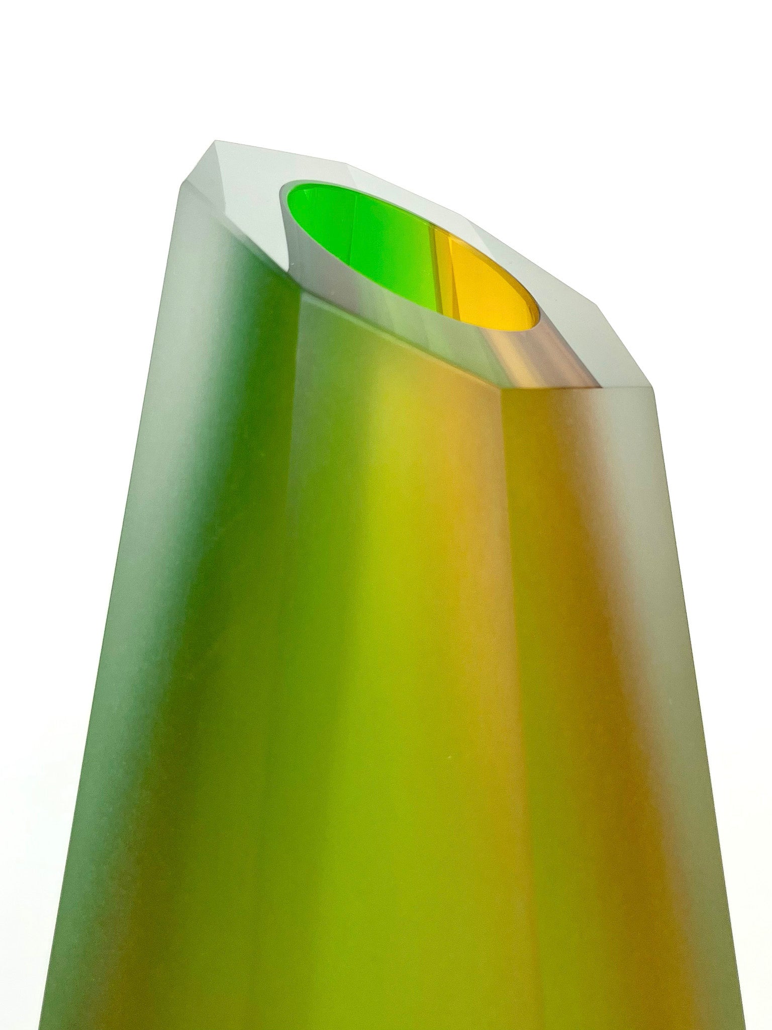 Golden moss vase