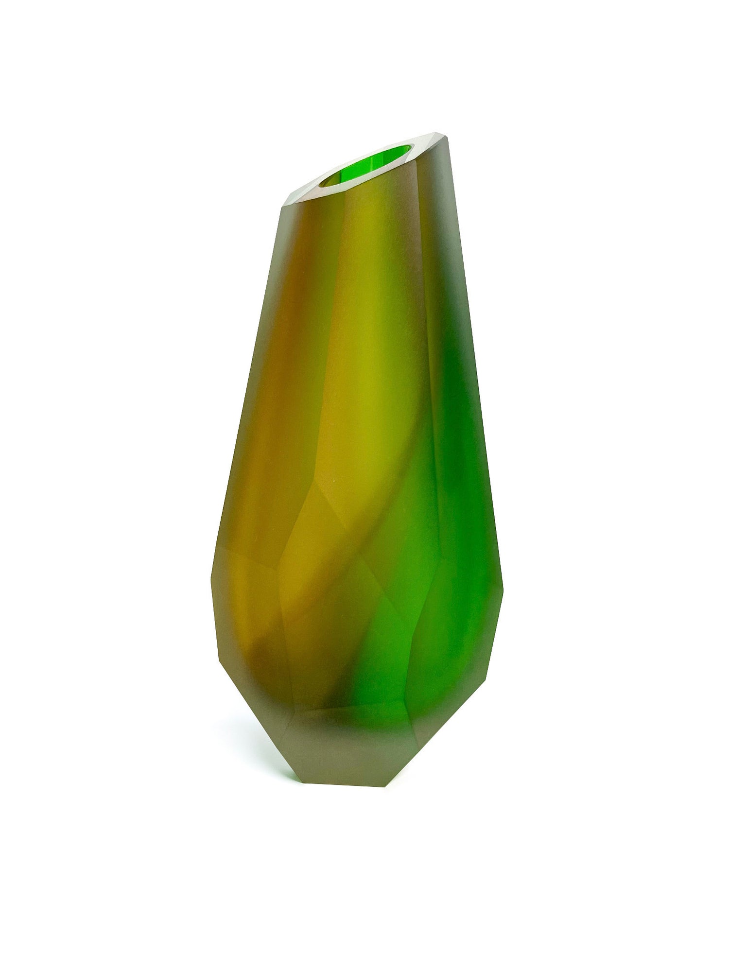Golden moss vase